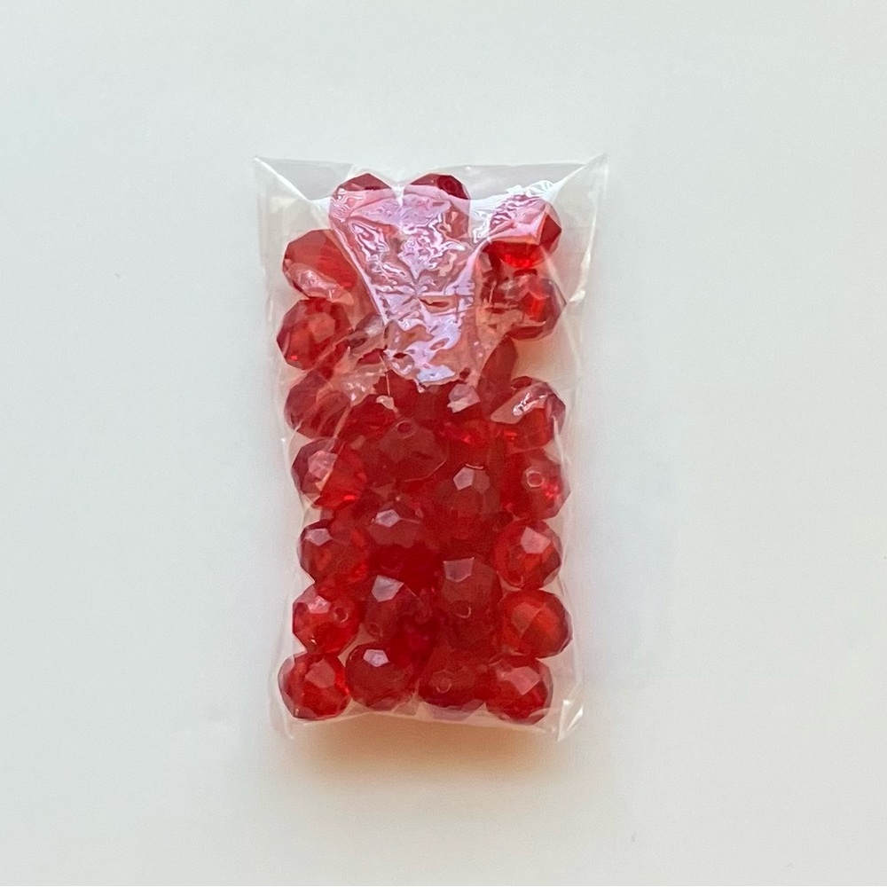 Red Plastic Beads